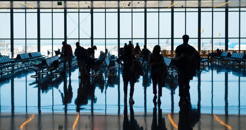 business people at an airport