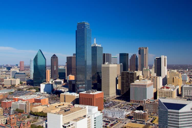 View of downtown Dallas