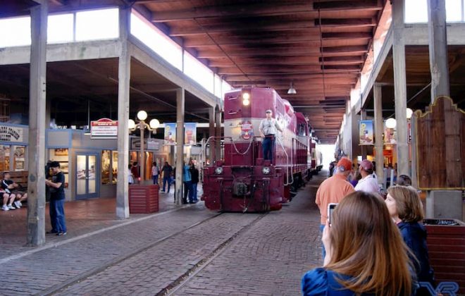 Grapevine Vintage Railroad in station