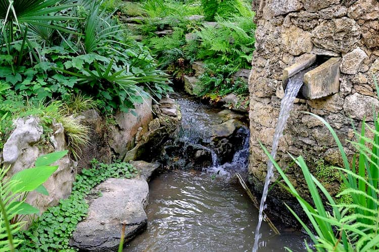 Small waterfall among rocks