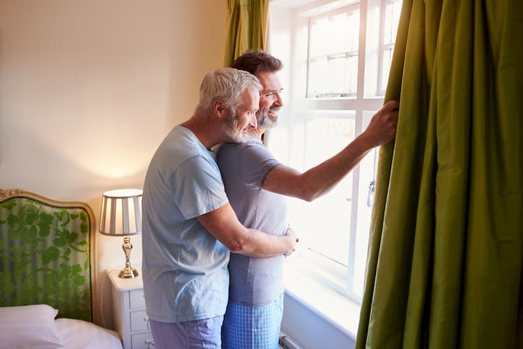 Older couple at hotel