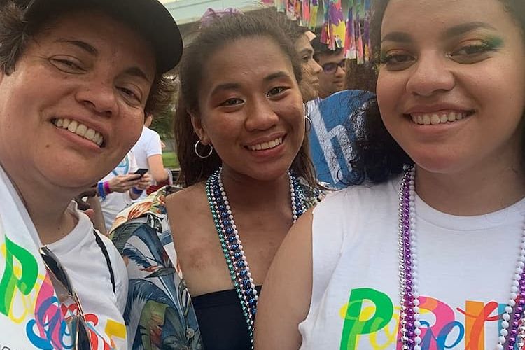 Three women at Houston Pride