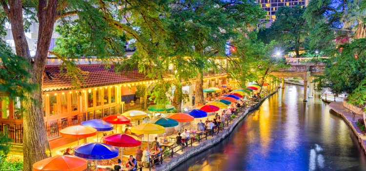 Rent a charter bus in San Antonio to explore the River Walk