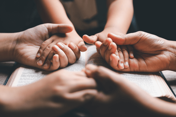 hands held together in prayer